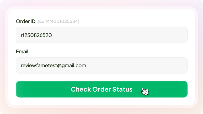 Click "Check Order Status"