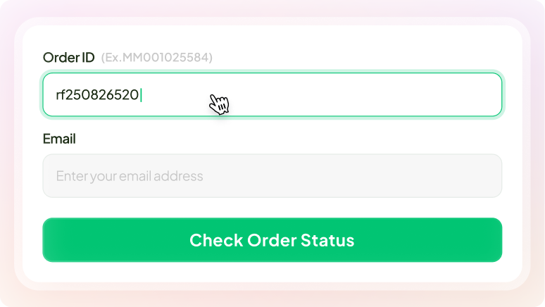 Enter Your Order ID